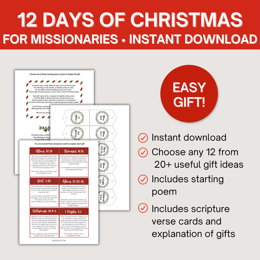 12 Days of Christmas For Missionaries (20+ Tags, Gift Ideas, Starting Poem)