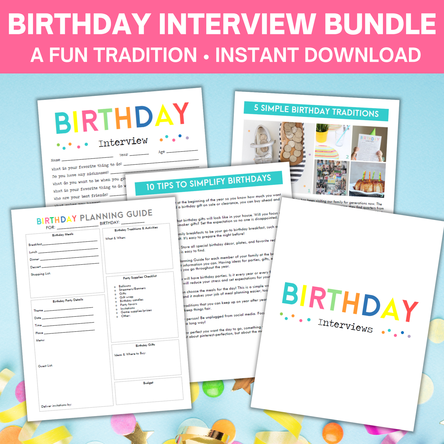 Birthday Interview Bundle