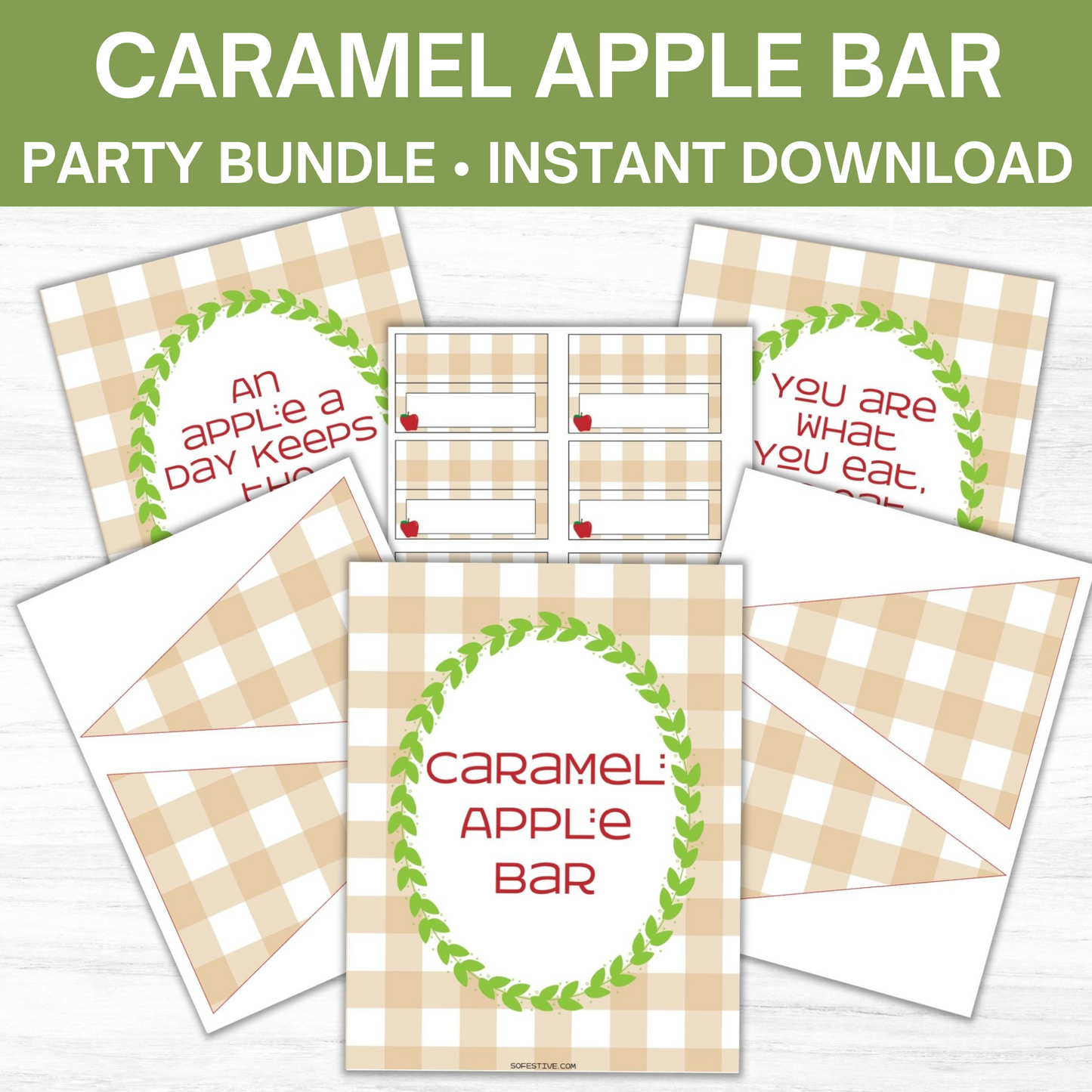 Caramel Apple Bar Kit- 5 Pages