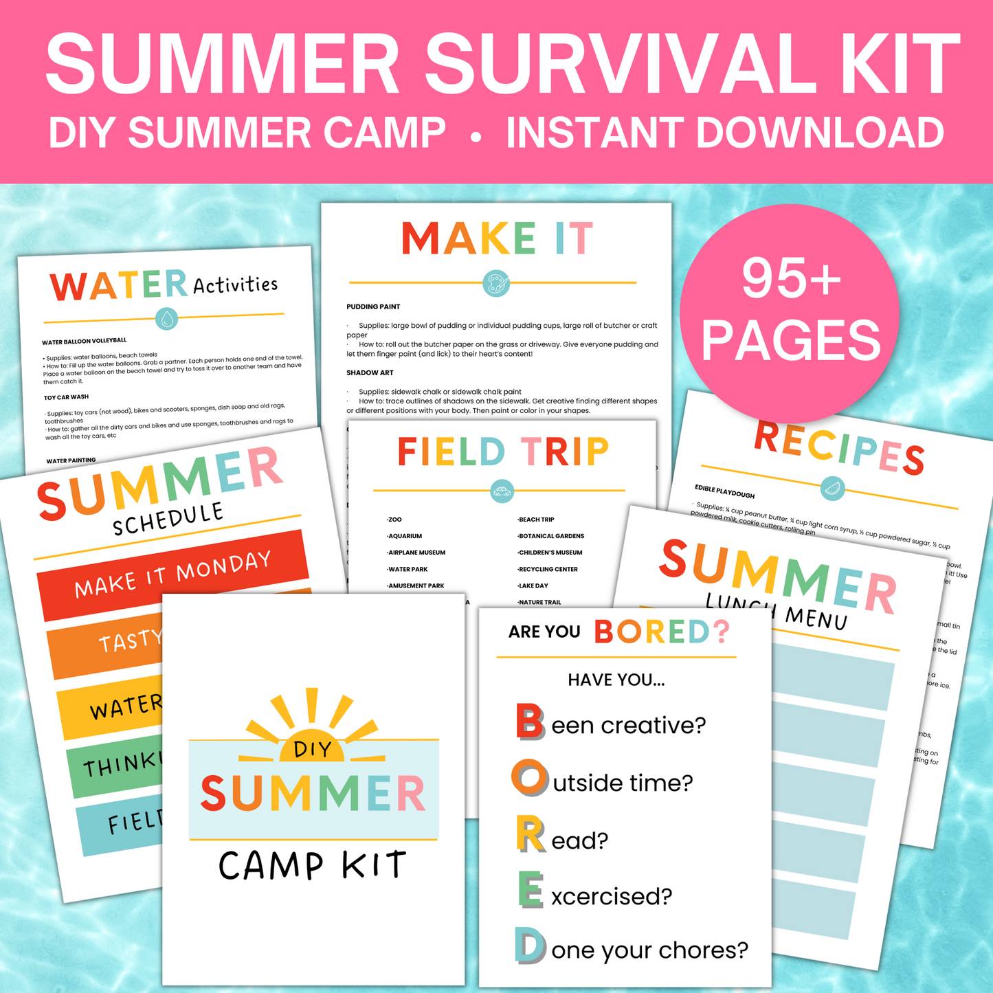 Summer Survival Kit: Summer Schedule Printables, Activities, Games & More (100+ Pages!)