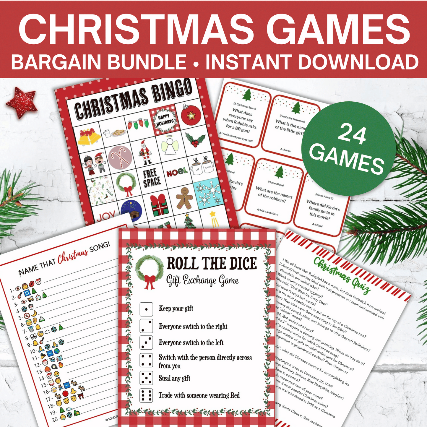 24 Christmas Games Bargain Bundle- ($40 value!)