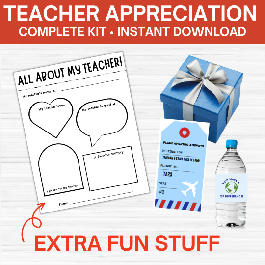Travel World-Themed Teacher Appreciation Week Kit