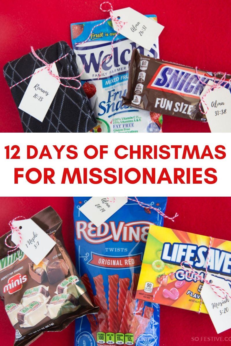 12 Days of Christmas For Missionaries (20 Tags + gift ideas)