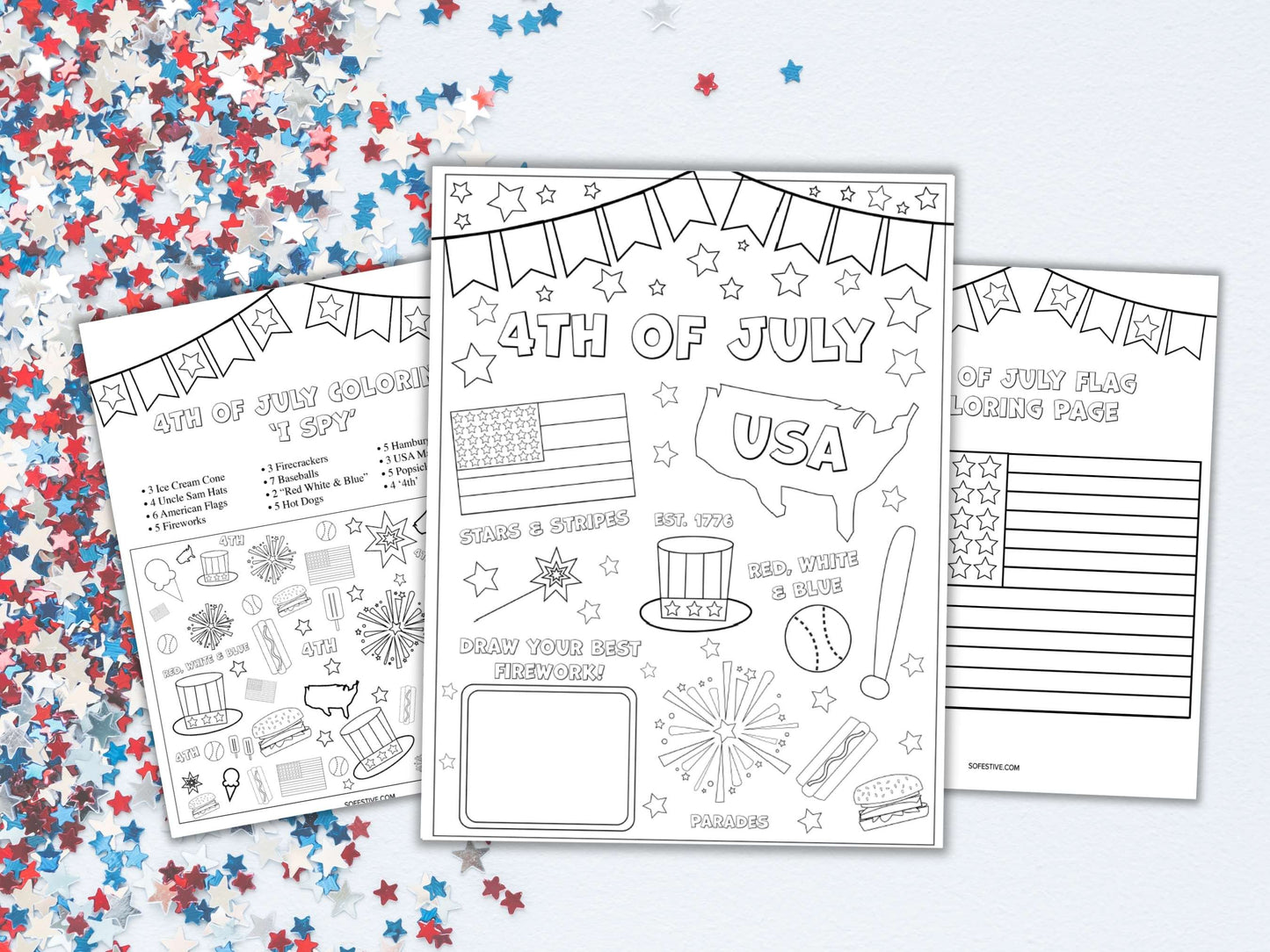 4th of July Coloring Pages