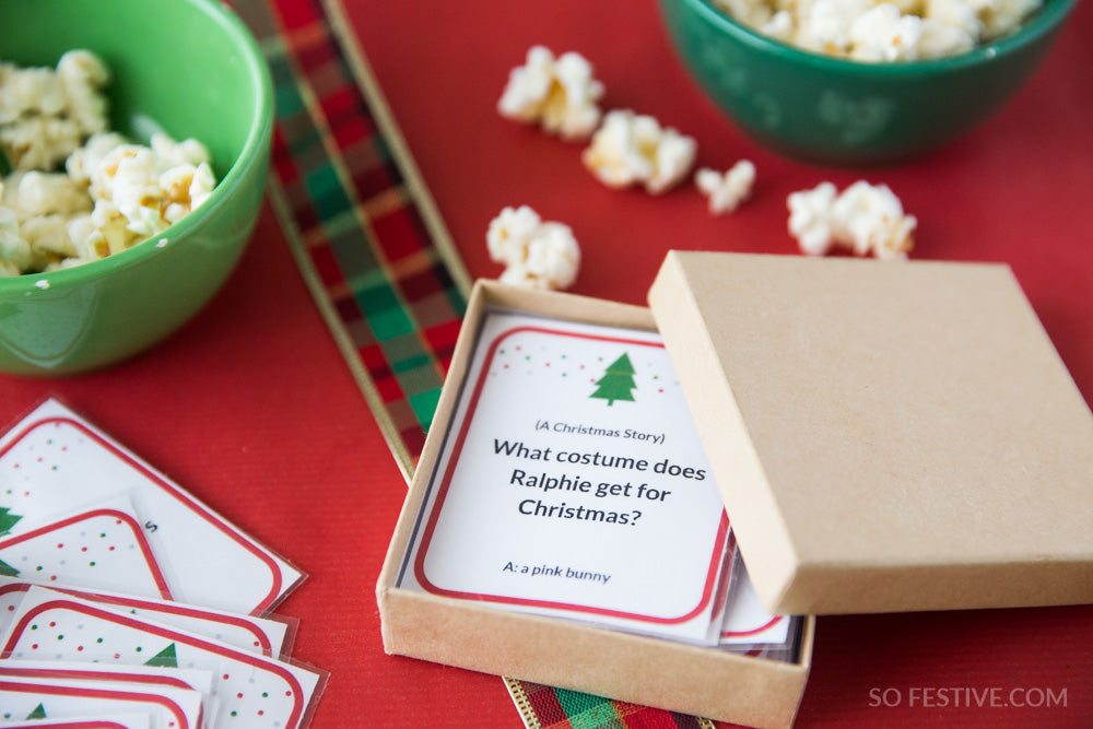 Christmas Movie Trivia Game (72 Cards)- Digital Download