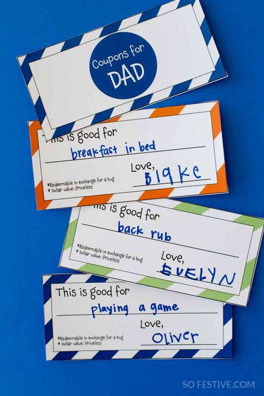 Father's Day Kit - Coupon Book, Banner, Cards, & More
