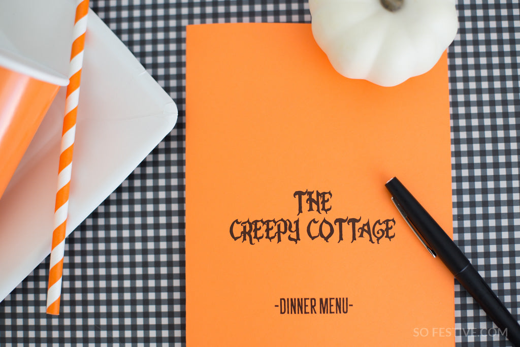 Halloween Mystery Dinner Kit ( Printable Menus, Recipes, & Directions)