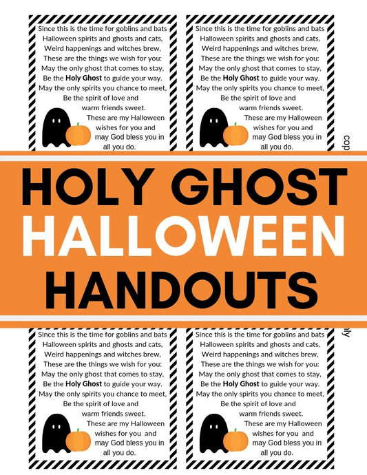 Halloween Holy Ghost Handouts For Young Women/Activity Days