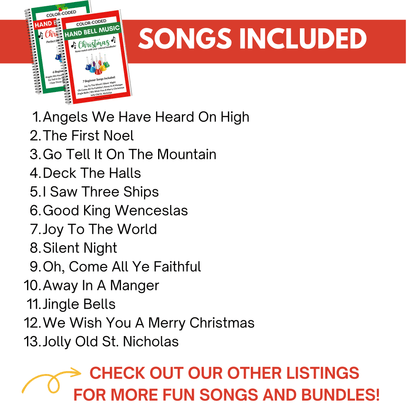 Christmas Hand Bell Music Bargain BUNDLE- 13 Songs- Instant Digital Download