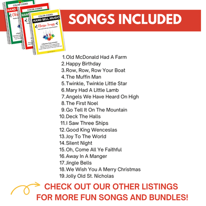Color-Coded Hand Bell Song Bundle (20 Songs)- Digital Download Only