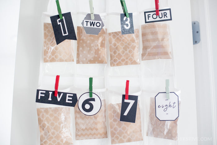 Modern Advent Calendar Numbers (1-24 in 2 color options)