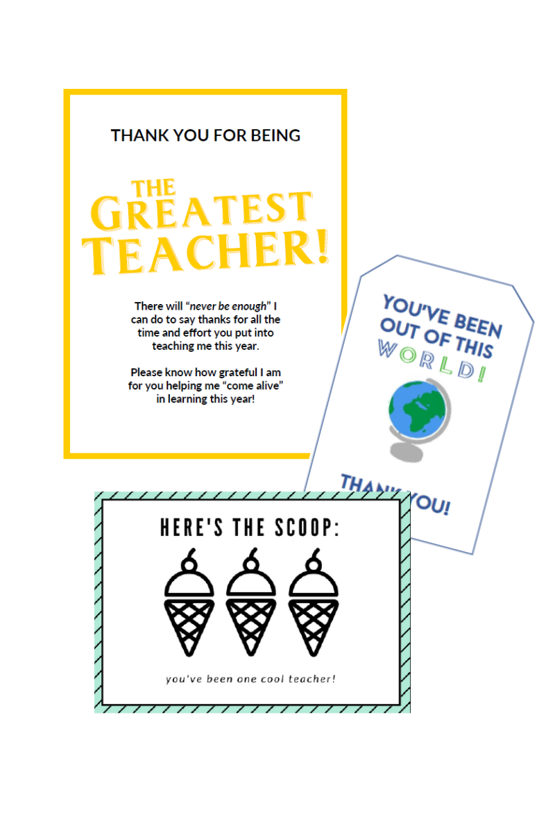 Teacher Appreciation Gift Bargain Bundle (6 Tag Options)