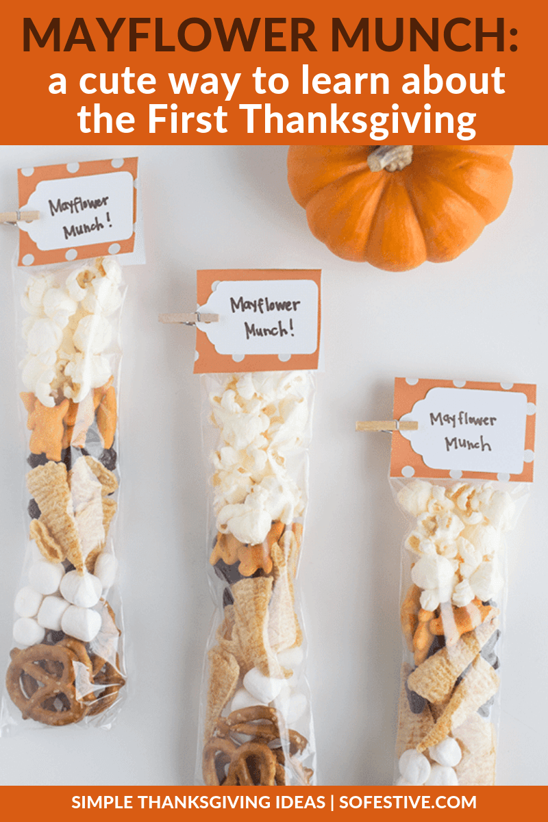 Mayflower Munch First Thanksgiving Story Tags- Digital Download