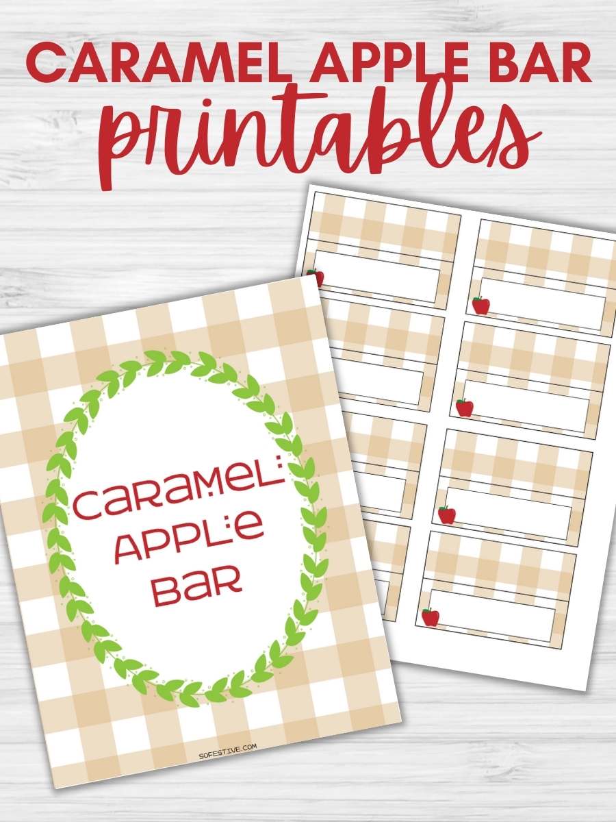 Caramel Apple Bar Kit- 5 Pages