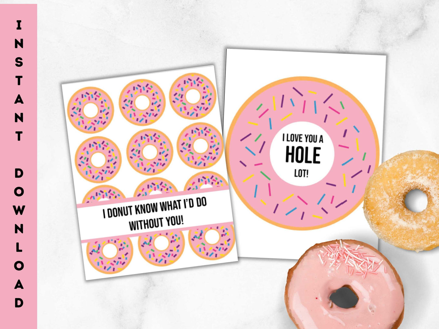 Donut Day- Thank You Cards- Donut Party Banner