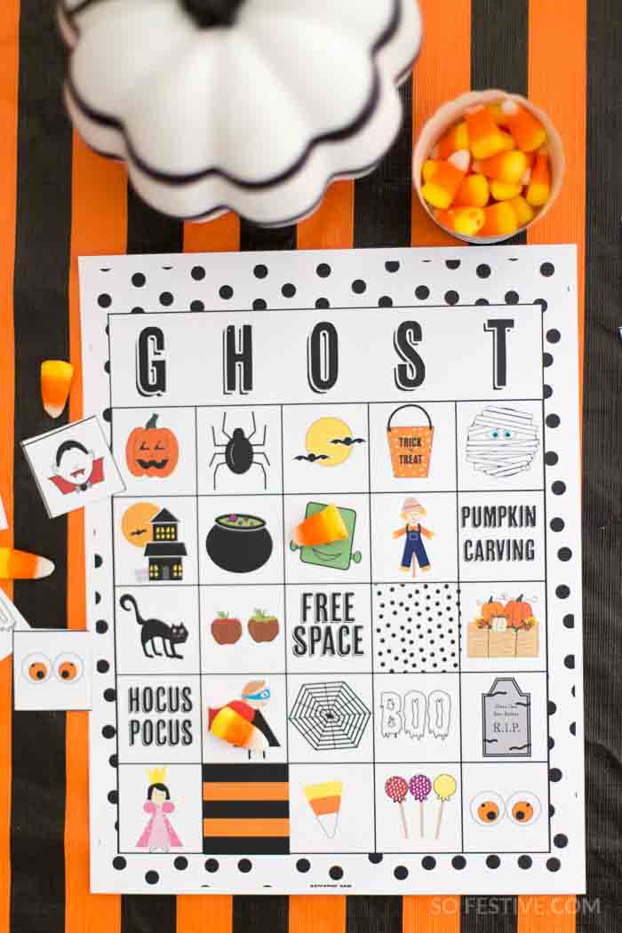 Halloween Bingo- 8 Cards & Calling Cards