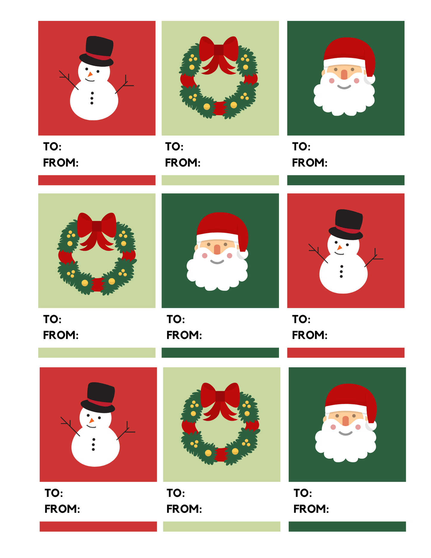 To And From Christmas Gift Tags