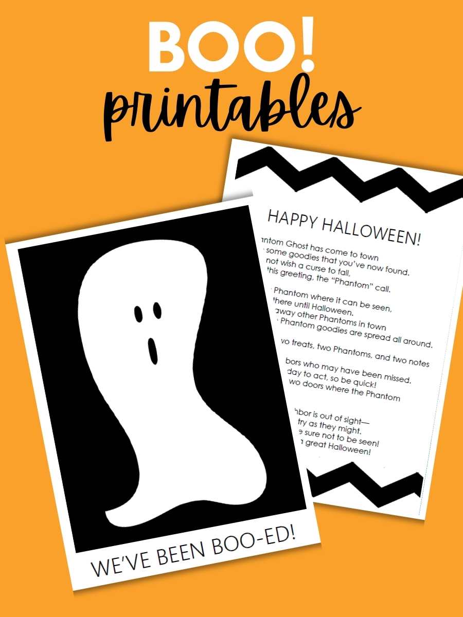 BOO POEM for Neighbors Printable Halloween Card 