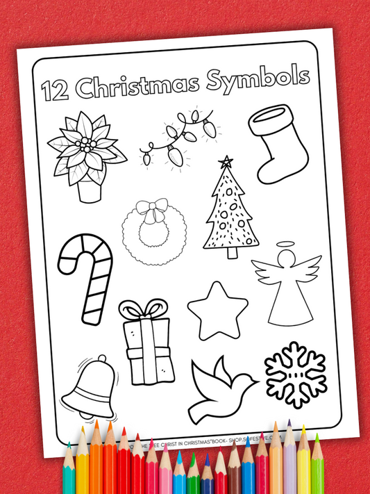 Christmas Symbols Coloring Page