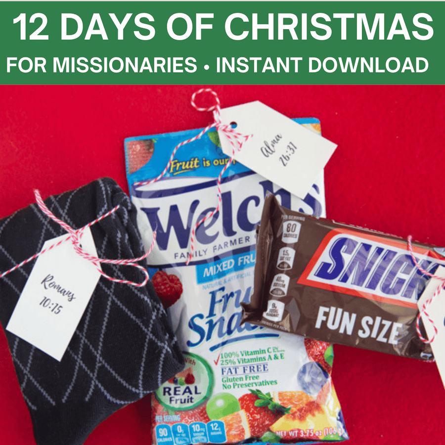 12 Days of Christmas For Missionaries (20 Tags + gift ideas)