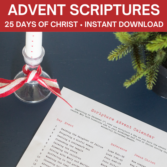 25 Scriptures About Christ Advent Calendar Printable