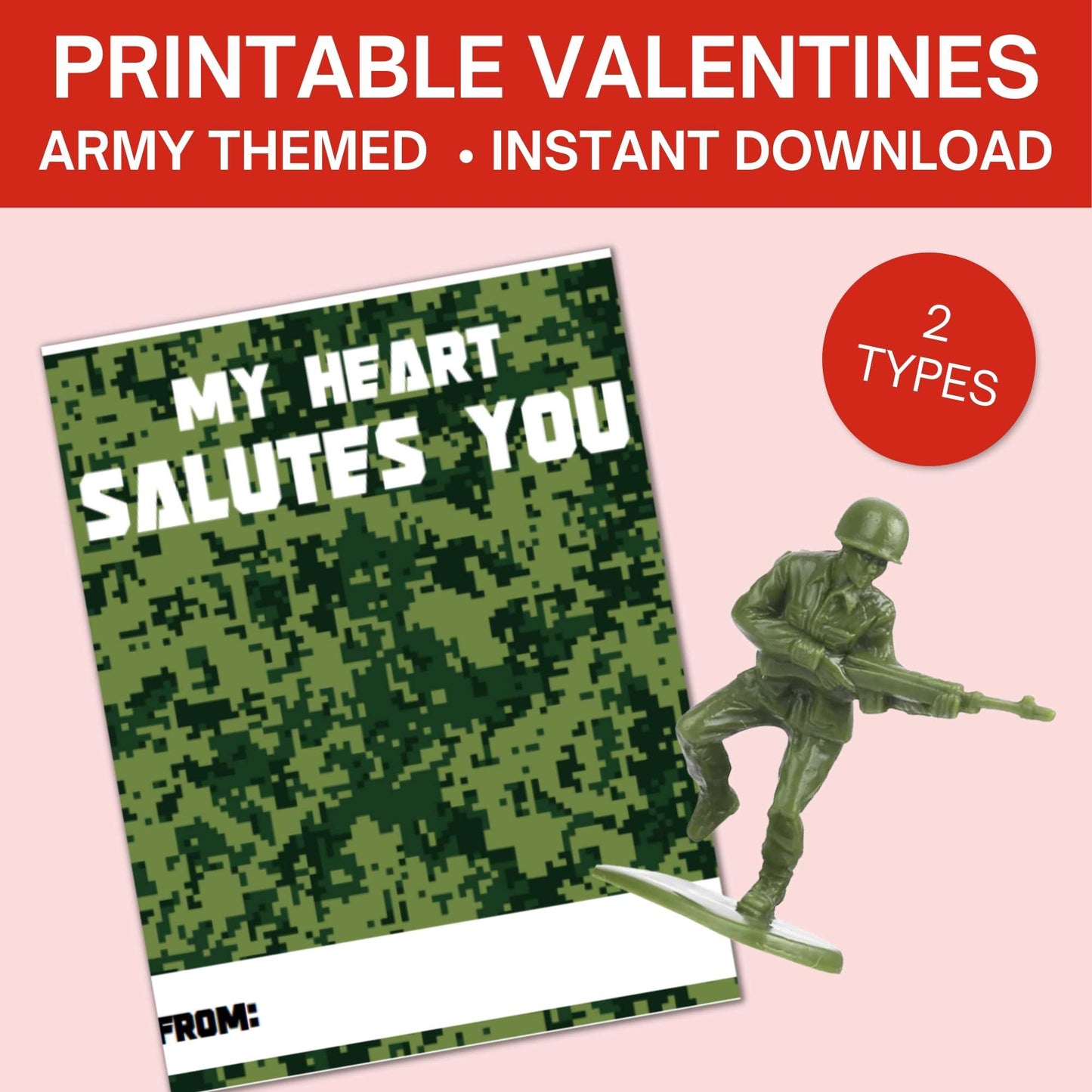 Army Printable Valentines Cards
