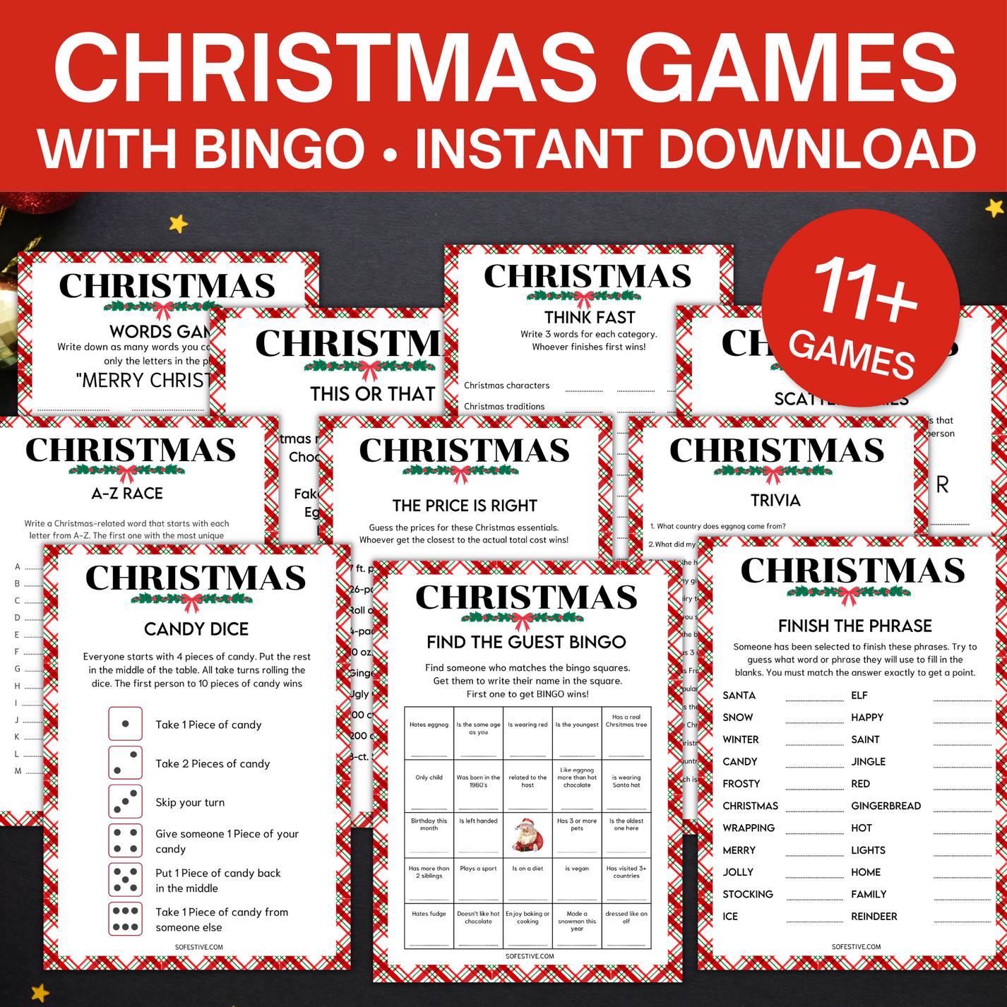 24 Christmas Games Bargain Bundle- ($40 value!) – So Festive!