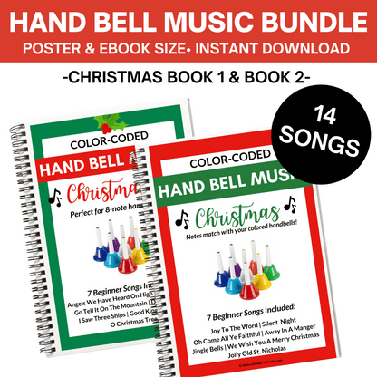 Christmas Hand Bell Music Bargain Bundle- 14 Songs- Instant Digital Download