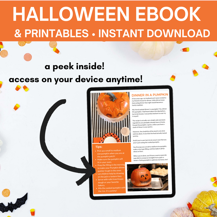 Halloween Ebook & Printable Bundle- 130+ pages recipes, games, party ideas & activities ($50+ value)