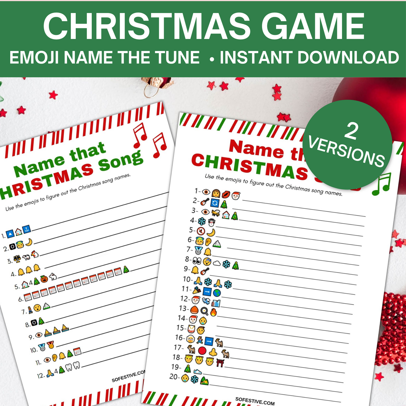 Emoji Christmas Song Game | Christmas Emoji Pictionary – So Festive!