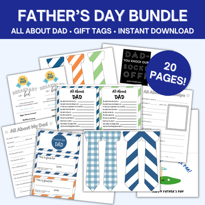 Father's Day Kit - Coupon Book, Banner, Cards, & More