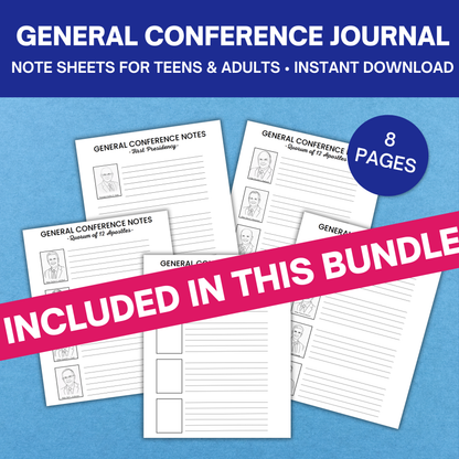 General Conference Packet For Kids & Teens- 45 Pages