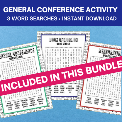General Conference Packet For Kids & Teens- 45 Pages