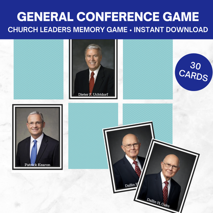 General Conference Church Leaders Matching Game -Updated 2026