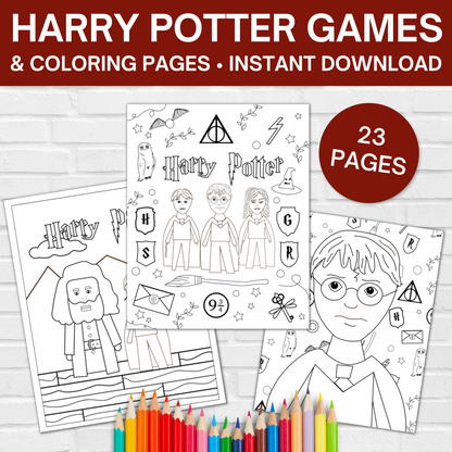 Harry Potter Bundle- Games & Coloring Pages (23 pages)