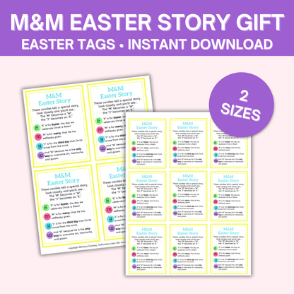 M&Ms Easter Poem Easter Gift Tag (With Christmas Version!)