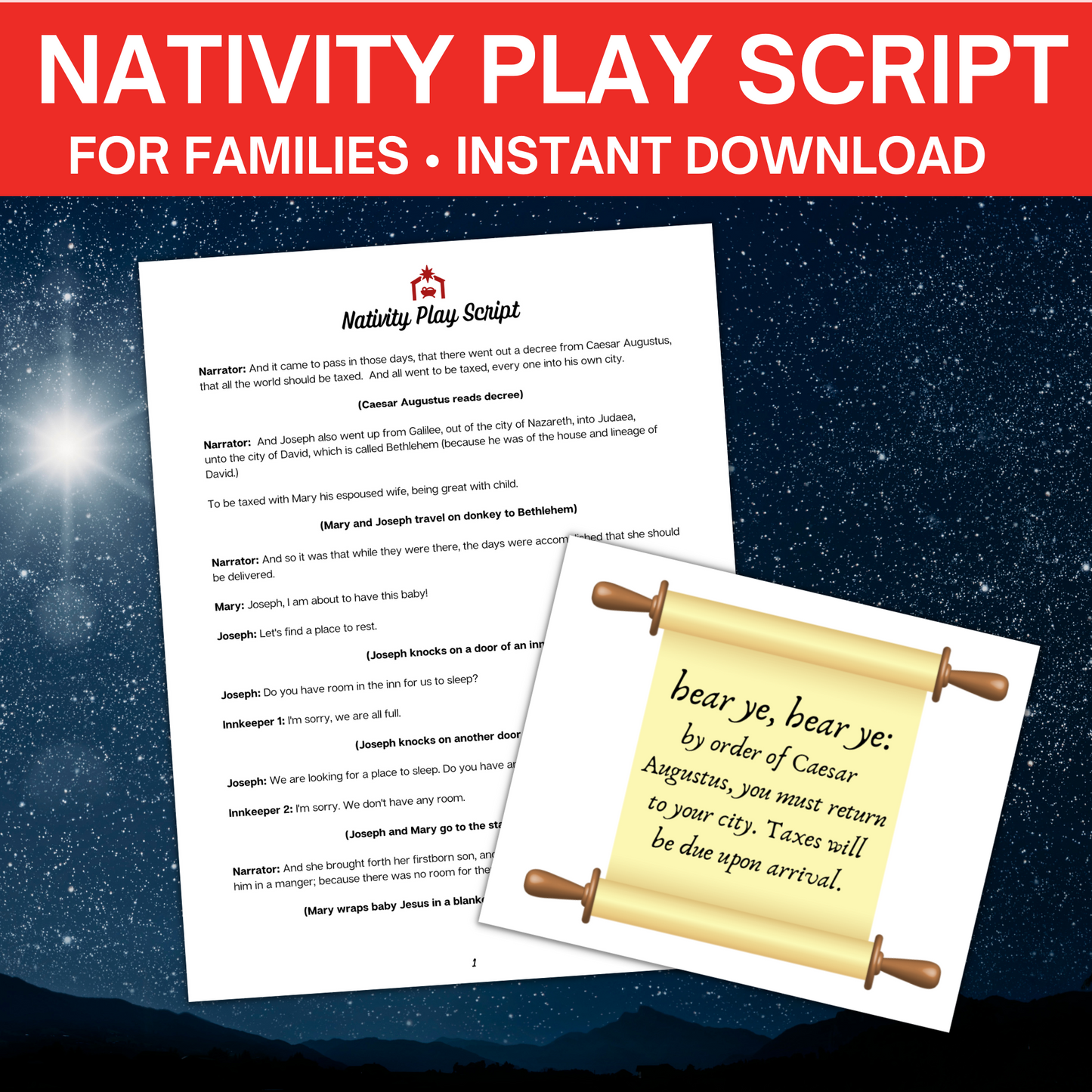 Nativity Play Script (Free Download!)