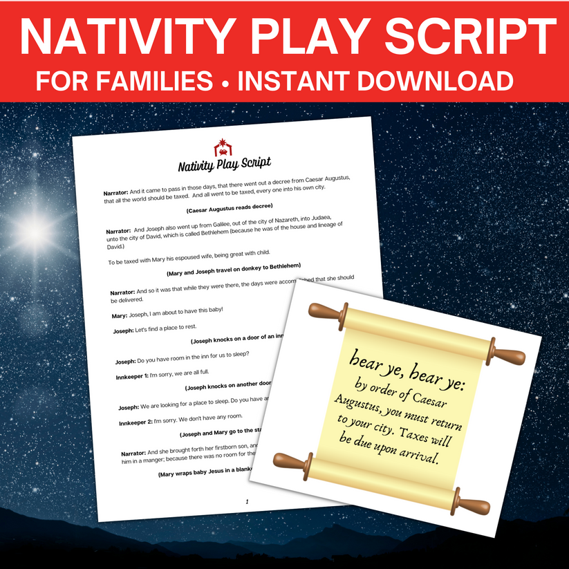 Nativity Play Script (Free Download!) So Festive!