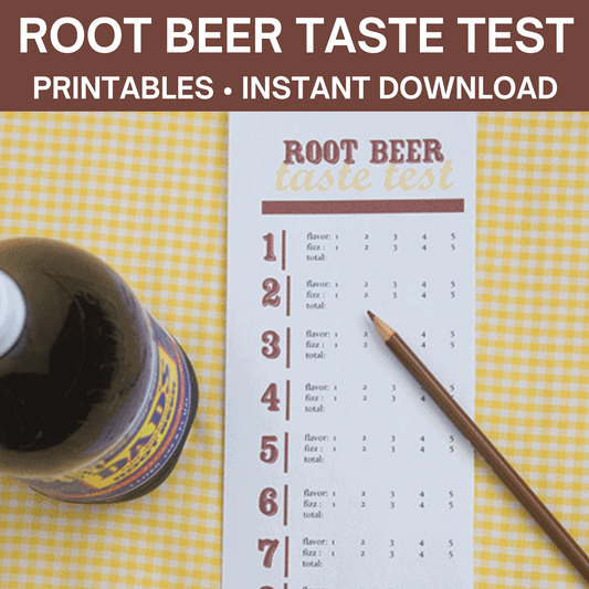 Root Beer Taste Test Printables - Score Sheet & Labels