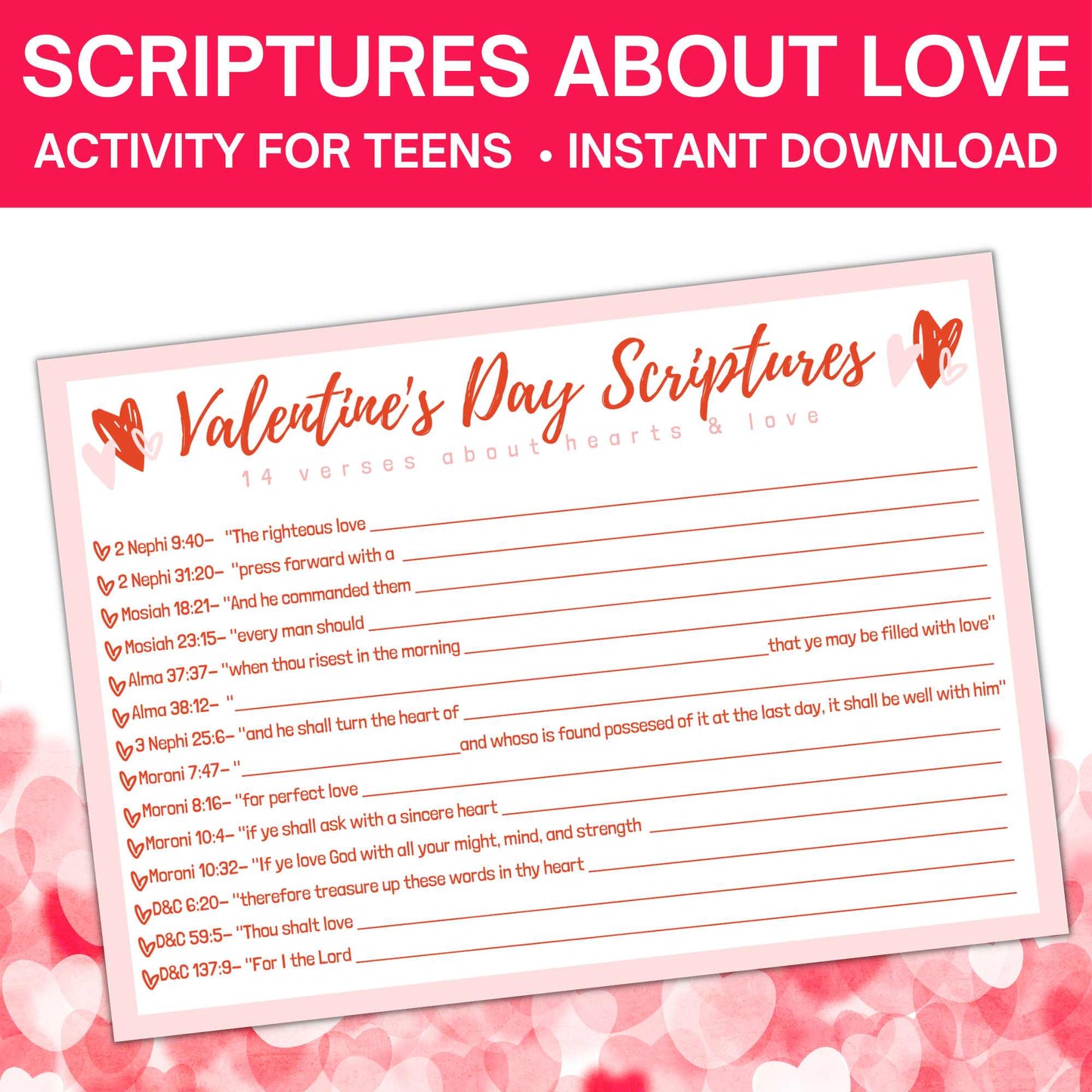 Valentine's Day Scriptures- 14 Scriptures About Love