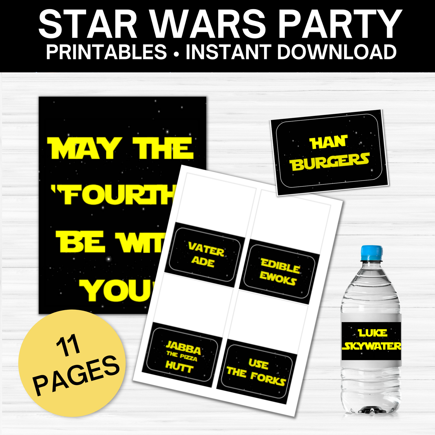 Star Wars Party Printables- 26 Food Signs Sign - Water Bottle Labels – So Festive! star-wars-party-printables-26-food-signs-sign-water-bottle-labels-so-festive