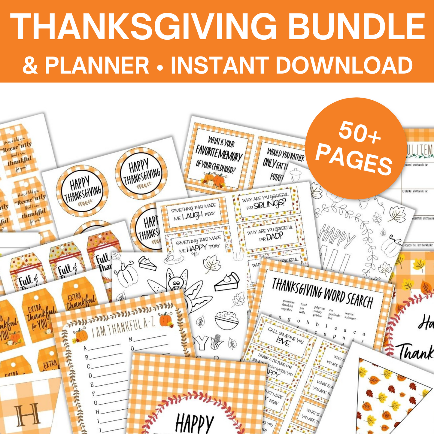 50+ Page Thanksgiving Printable Bargain Bundle