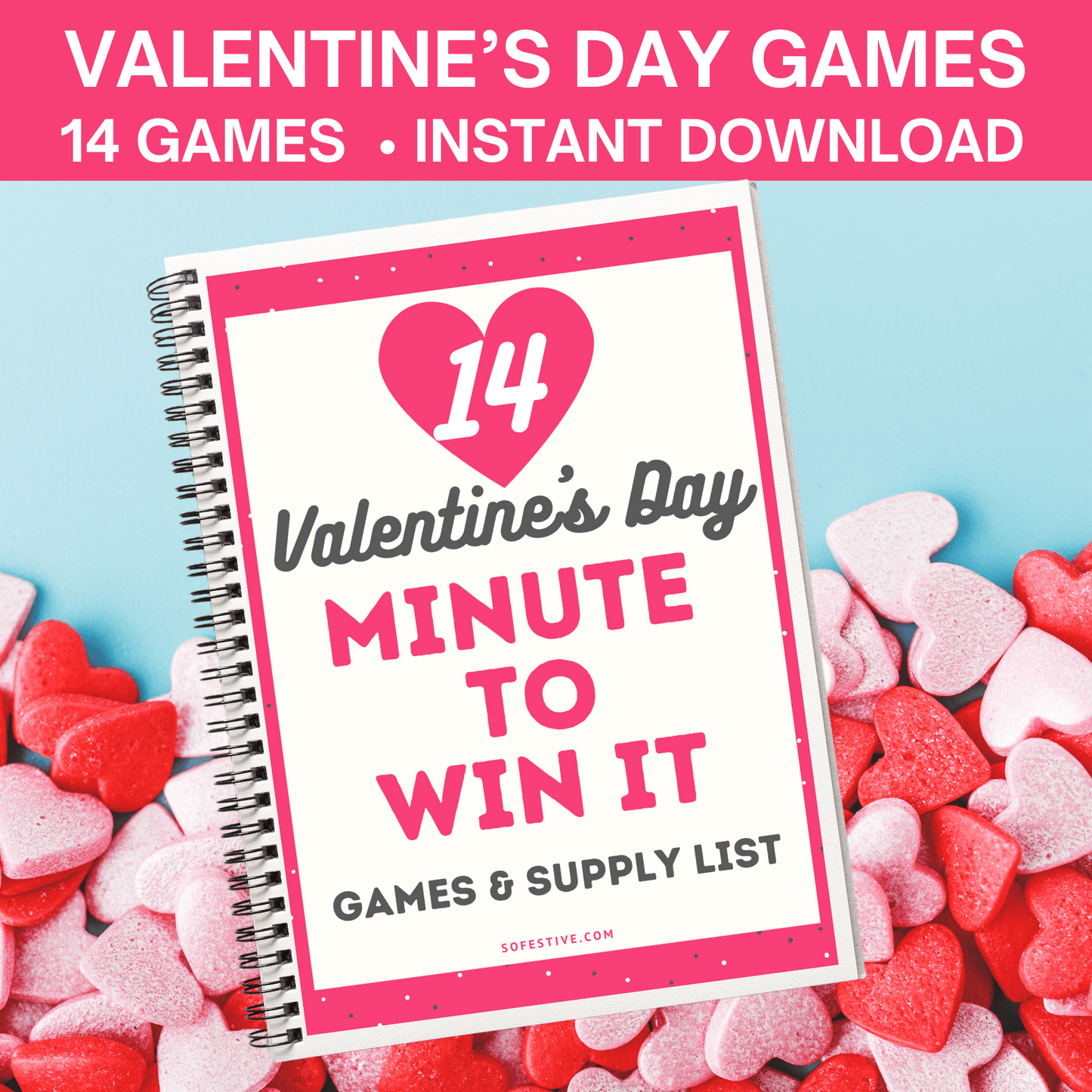 100-page Valentine's Day Party Bundle - Games & Decor ($40 value)