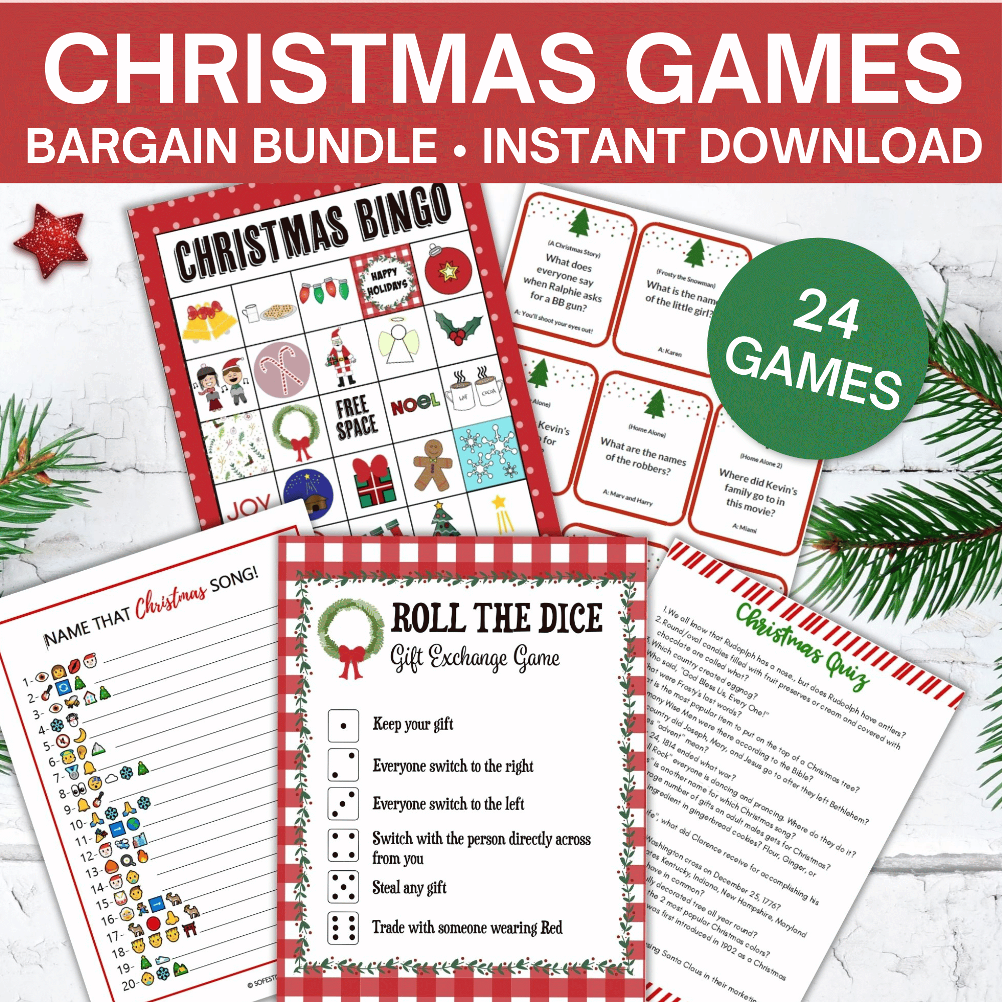 24 Christmas Games Bargain Bundle- ($40 value!) – So Festive!