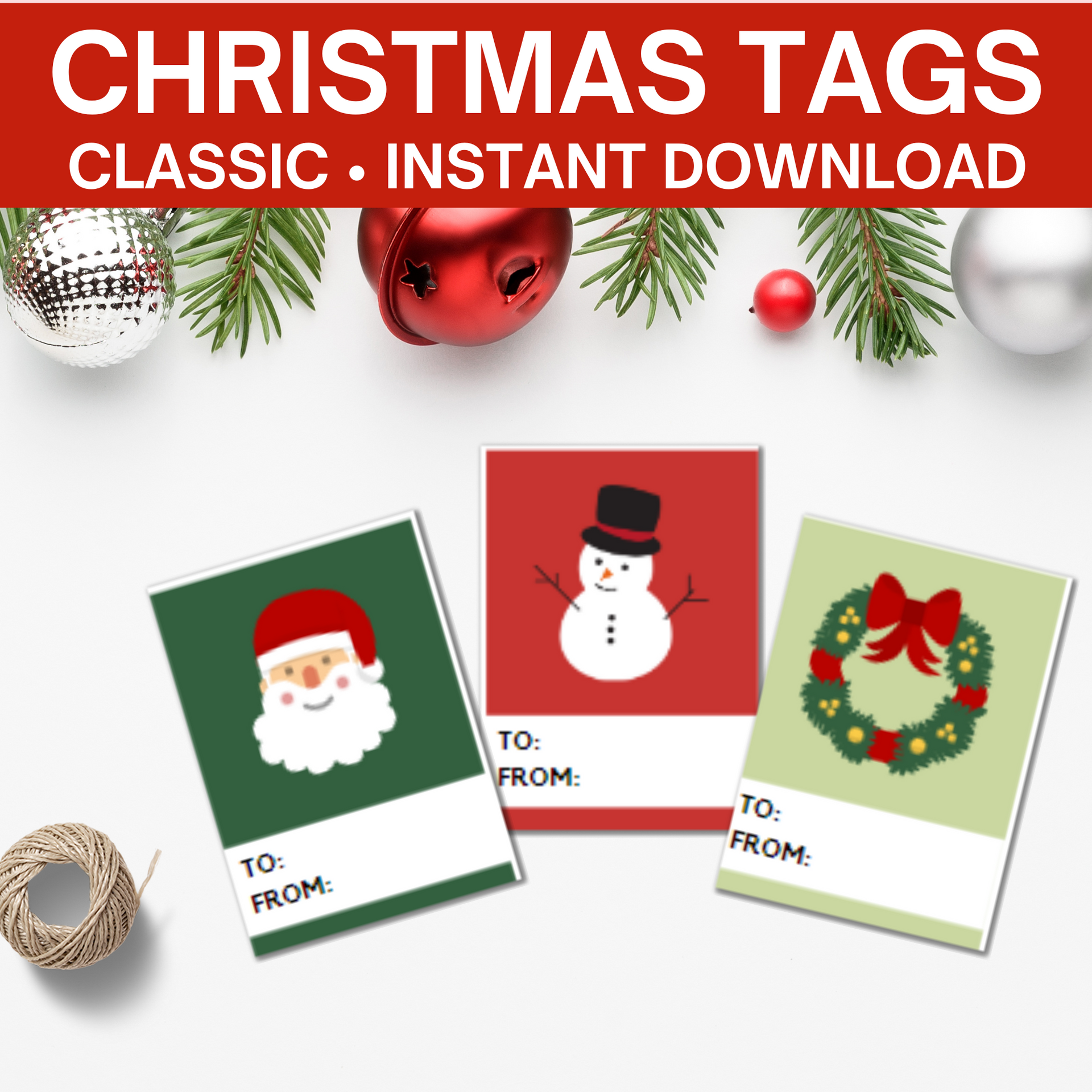 Secret Santa Gift Tags Christmas Favor Tags Printable Favor Tags Christmas  Tag Template Printable Gift Tags Holiday Favor Tags 