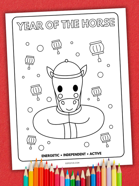 Year of the Horse Coloring Page