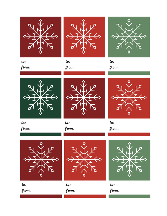 Snowflake Christmas Gift Tags