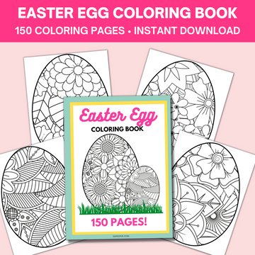 150-Page Easter Egg Coloring Book For Adults & Teens (150 pages!)