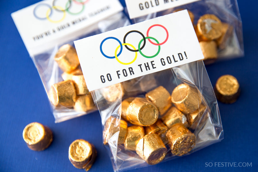 Olympic Theme Party Kit- (Trivia Game, Food Labels, & More)