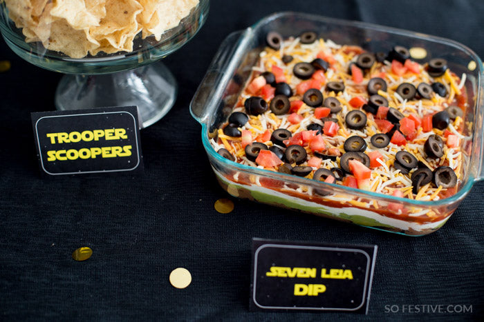 Star wars best sale party food labels